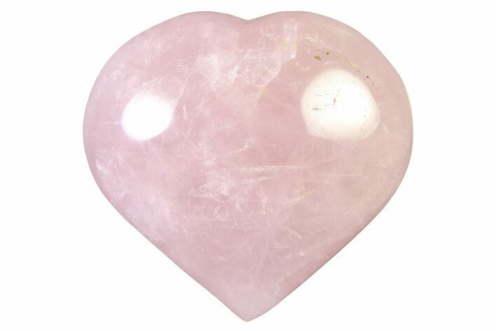 Polished Rose Quartz Heart - Madagascar #318665